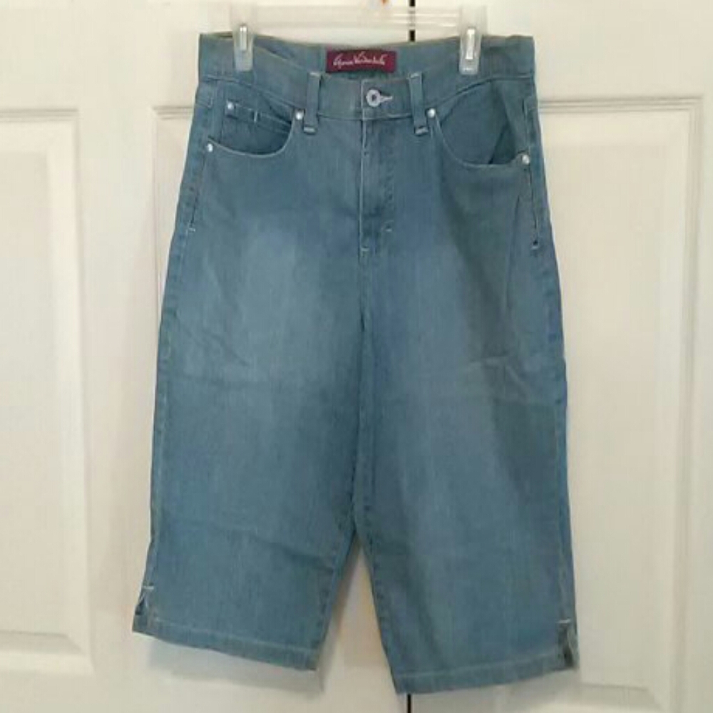 Gloria Vanderbilt bermuda jean shorts denim size 8